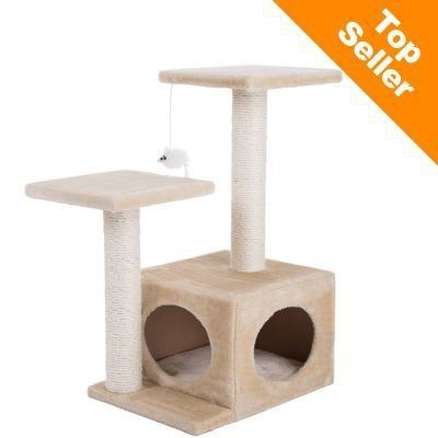 rumah kucing CAT TREE BOX 2TIANG/RUMAH BOX KUCING 2TIANG