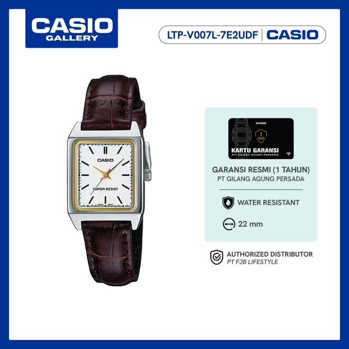 "SKY.LD" -   PASTI READY Casio Jam Tangan Wanita General LTP-V007L-7E2UDF Analog Water Resistan