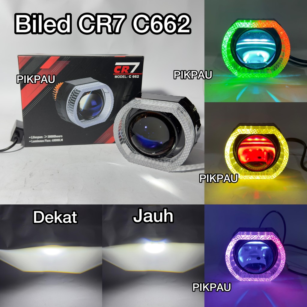 Lampu Utama Biled CR7 C662 Original Shroud RGB App Plus Devil Eye