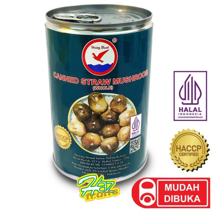 

Herring Brand Canned Straw Mushroom / Jamur Merang Kaleng 425 gram