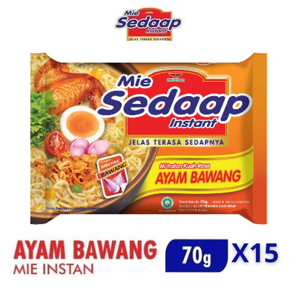 

Sedaap Mie Instan Kuah Ayam Bawang 70g x15
