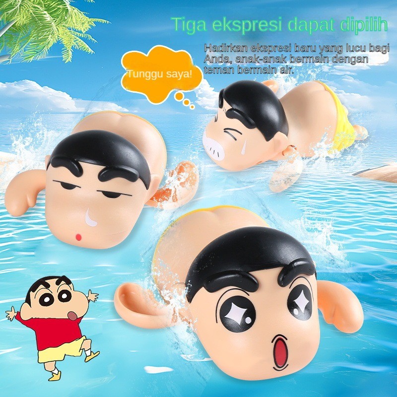 Mainan Air Shinchan Viral/Boneka Bokong Ekspresi Lucu/Aman untuk Bathtub