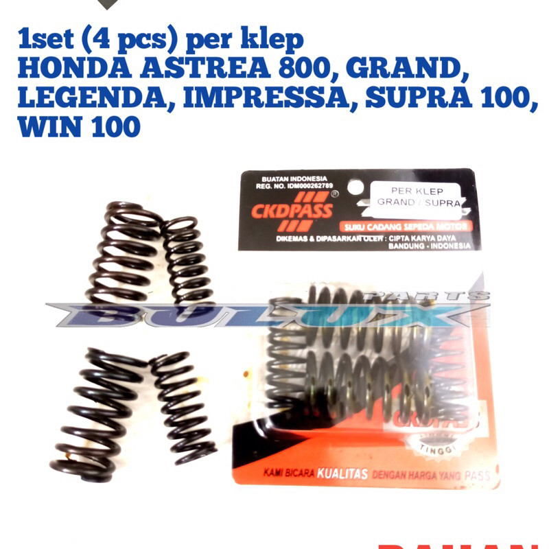1set 4pcs PER PIR KLEP SPRING VALVE HONDA ASTREA 800 GRAND PRIMA SUPRA X WIN 100 LEGENDA IMPRESSA LA