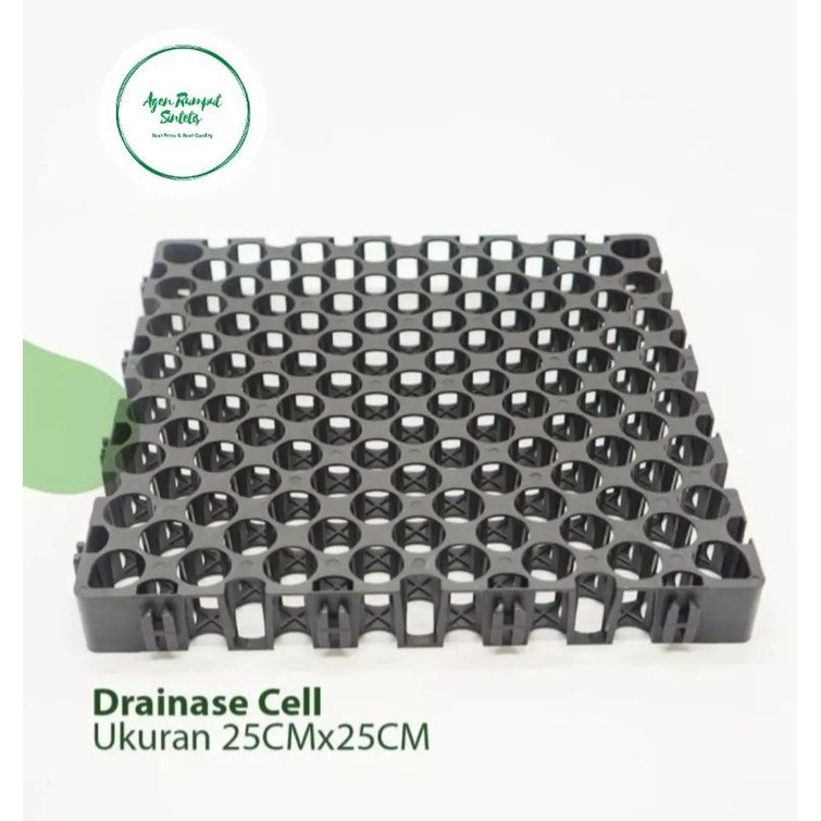 ALAS RESAPAN RUMPUT SINTETIS 25CM X 25CM TEBAL 3 CM (1M² = 16 PCS) - DRAINASE RUMPUT SINTETIS - DRAI