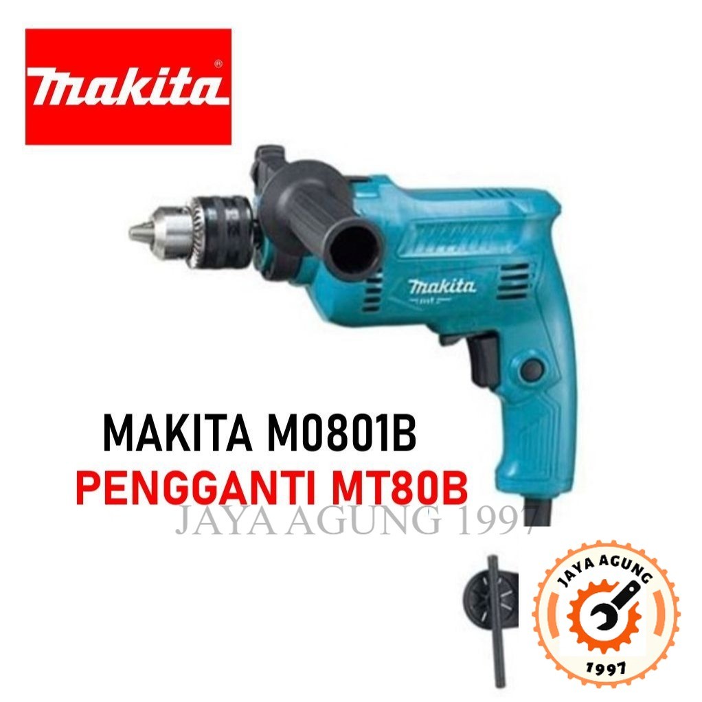 MAKITA M0801B Mesin Bor Listrik 13mm Tangan Impact M 0801 B M 0801B / Bor Makita 13mm