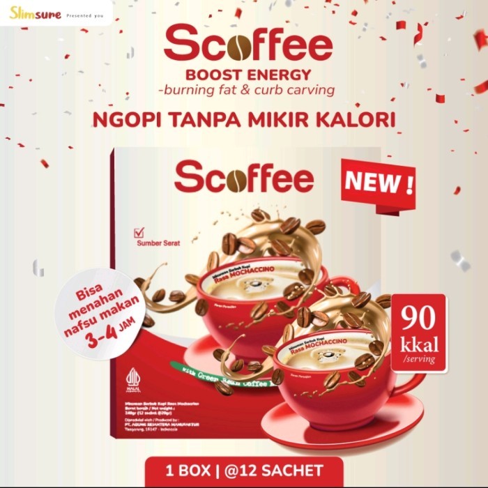 

Scoffee | Coffee Diet | Boost Energy |Minuman rasa kopi | 1 box 12 sachet