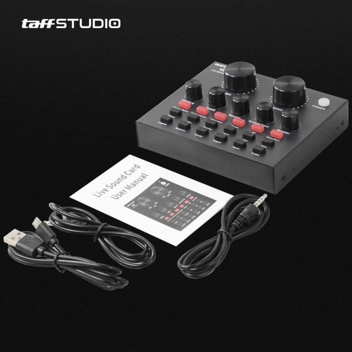 promo  -Soundcard Bluetooth Mixer Audio USB External V8S TaffSTUDIO - V8