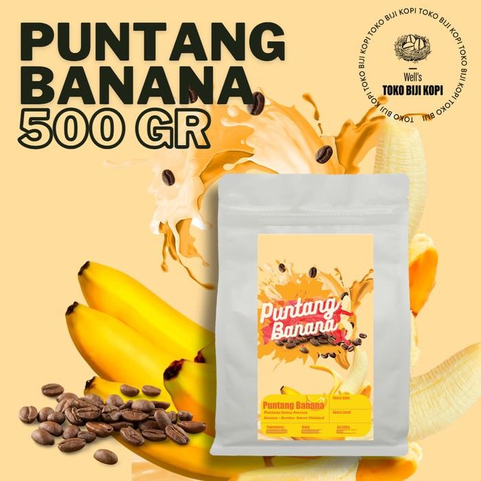 

KOPI ARABIKA PUNTANG BANANA ROASTED BEAN COFFEE - 500 GRAM - super fine