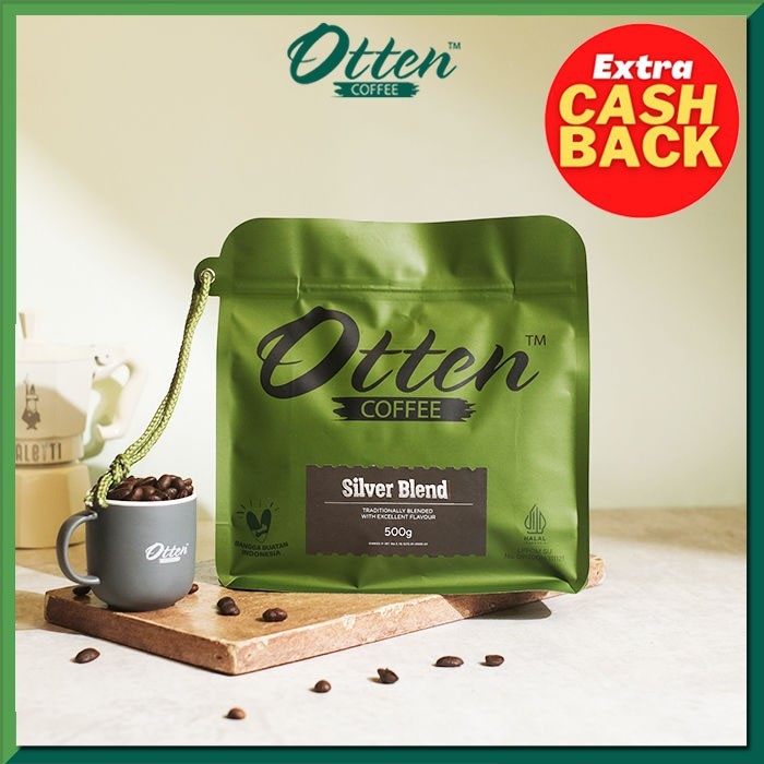 

Silver Blend 500gr - Commercial Blend - Biji / Bubuk Kopi Otten Coffee - Super Fine