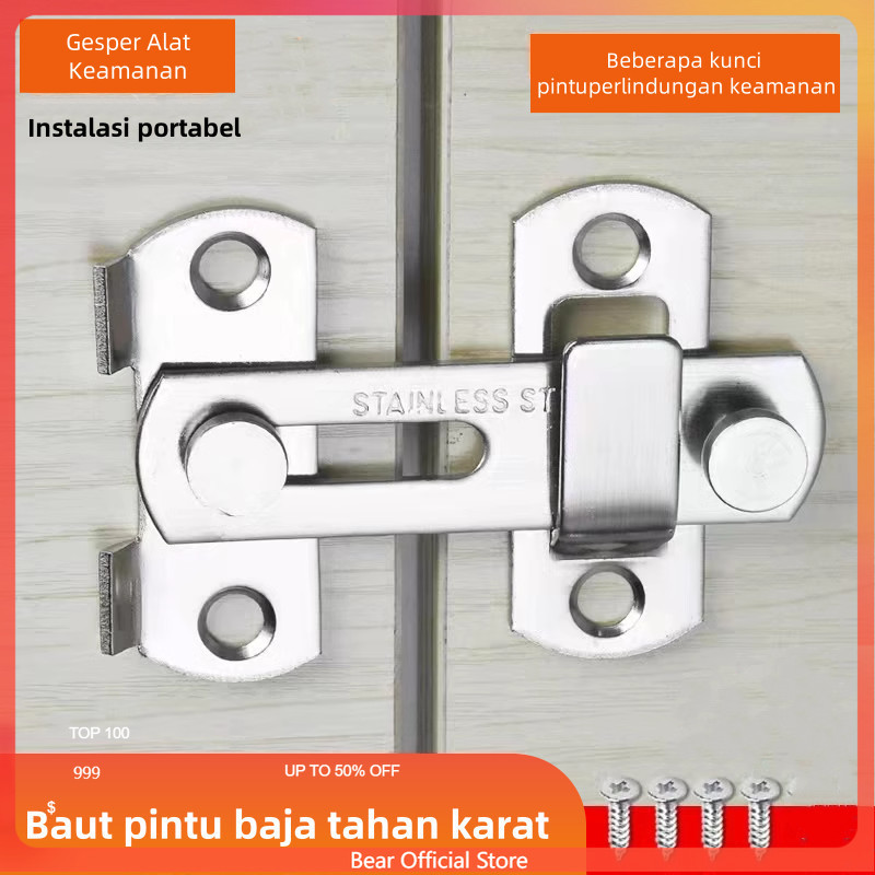 BARU GESPER PINTU/KUNCI PINTU GESER KAMAR MANDI/BAUT KUNCI PINTU GESER ANTI MALING/GESPER BAUT PINTU