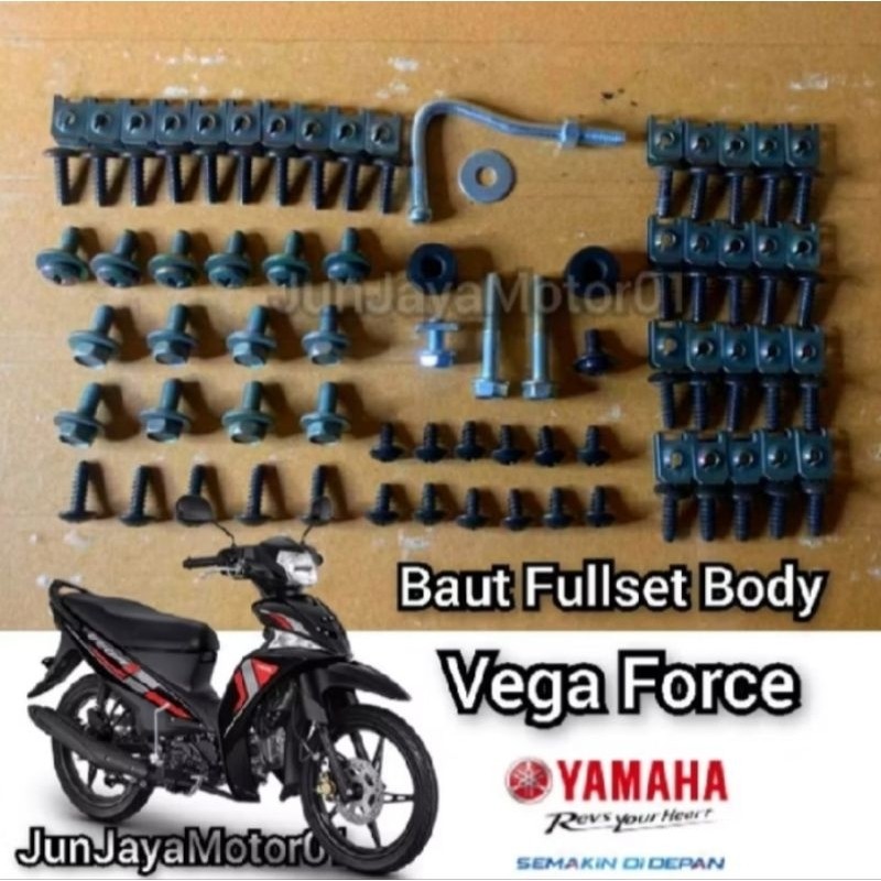 Baut Lengkap Fullset Body Yamaha Vega Force / Baut Lengkap Full set Bodi Vega Force