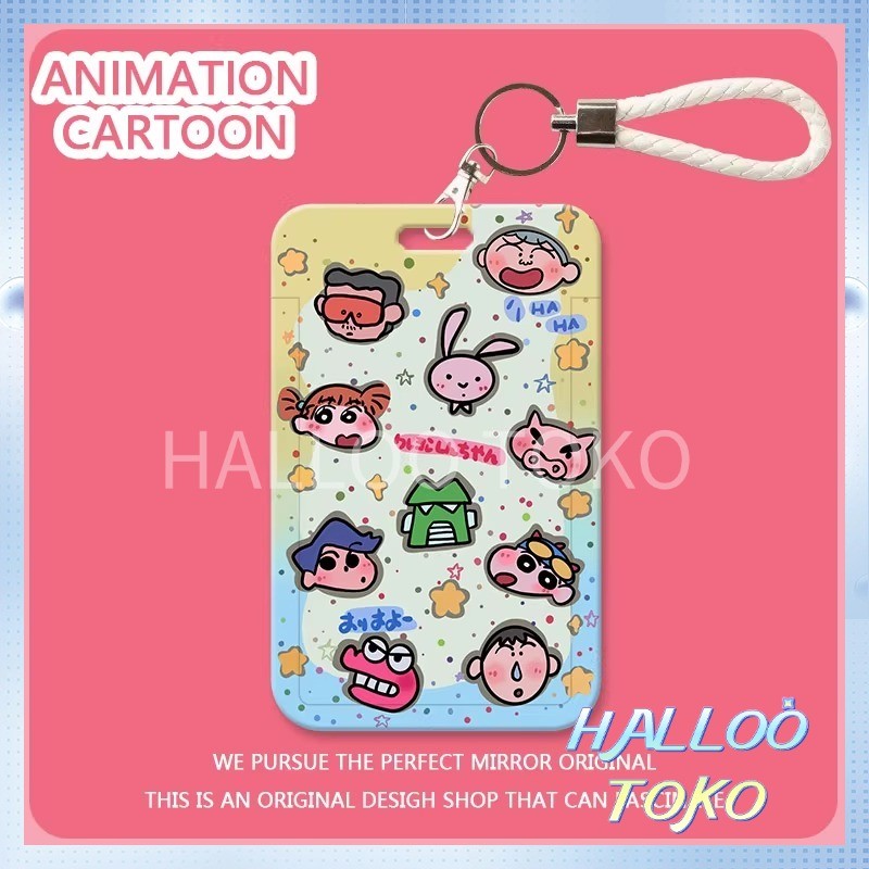 

【Diskon Lebaran】ID CARD HOLDER MOTIF KAWAII TEMPAT KARTU PHOTOCARD PHOTO CARD Pelindung + Tali,Pasukan Pertahanan Kasukabe Berbintik