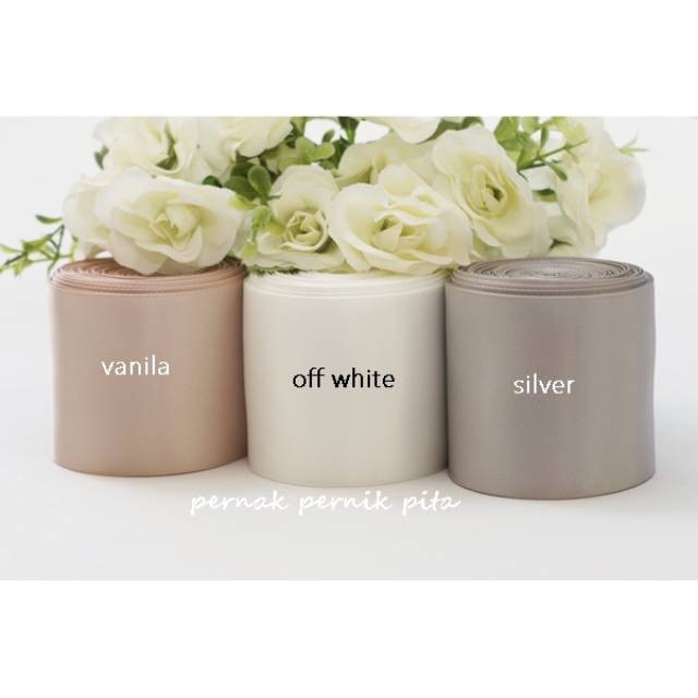 

90CM - PITA SATIN 2" (5cm) DOUBLE SIDE IMPORT HRG PER 90CM, BUKAN 1ROL
