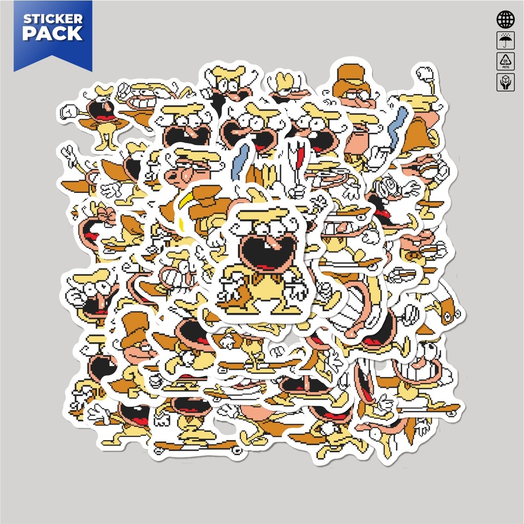 

[100PCS]Stiker Pack Stiker Pizza Tower V17 Aesthetic Vinyl Anti Air Dekorasi Sticker Laptop Buku Journal Koper Helm Casing HP Gitar Helm Skateboard