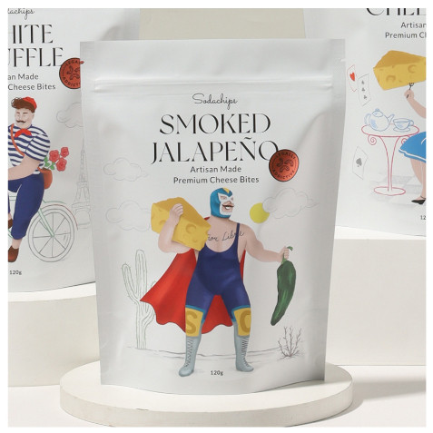 

Smoked Jalapeño Cheese Bites 140g - healthy snack by Sodachips (No MSG)