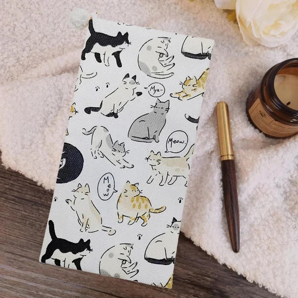 

Fromthenon Fabric Weeks Diary Notebooks Cover Loose Leaf Week Notebook Planner Book Journal Cover Office Stationery Supplies
