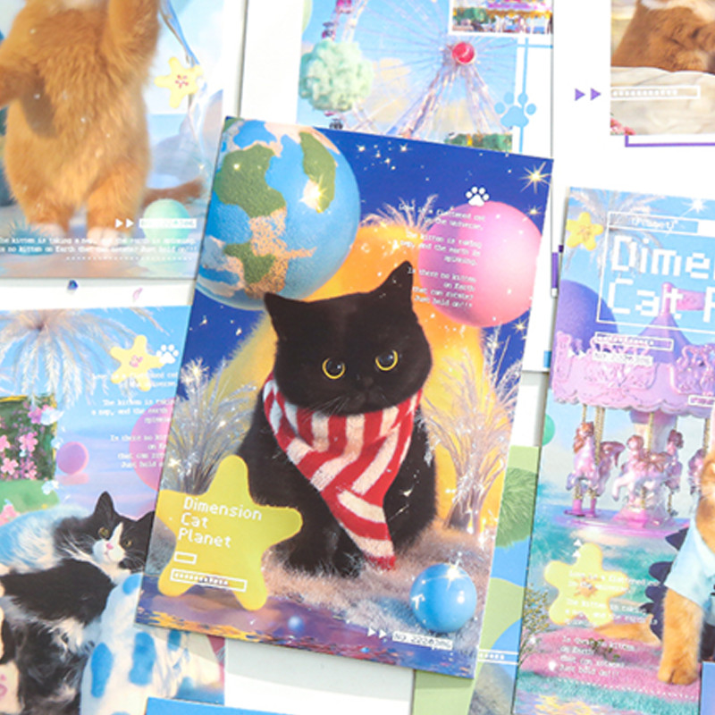 

30 Sheets/Bag Dimension Meow Star Series Cartoon Cat Postcards for Art Collection Gifts Social Greetings & Blessings