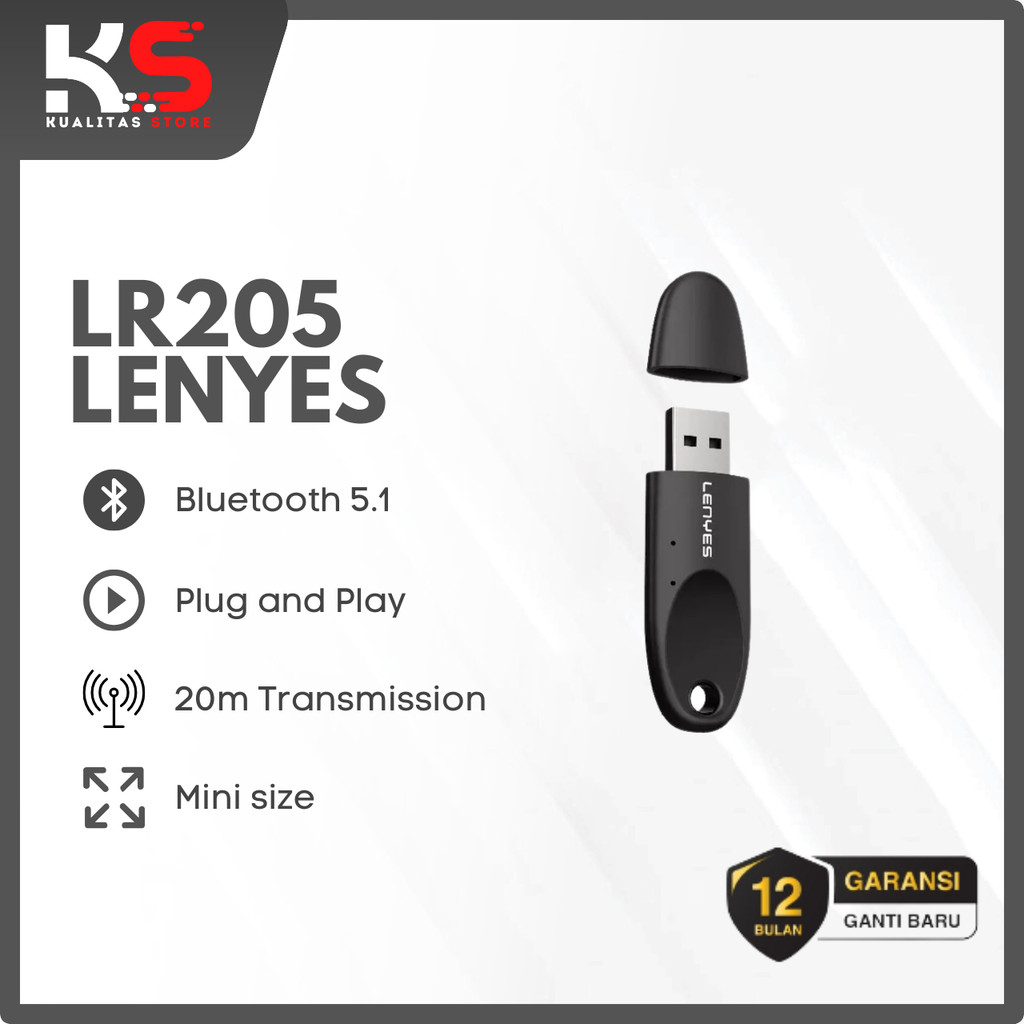 LENYES Bluetooth Receiver 5.1 Colokan Usb untuk Speaker Mobil Dvd LR205