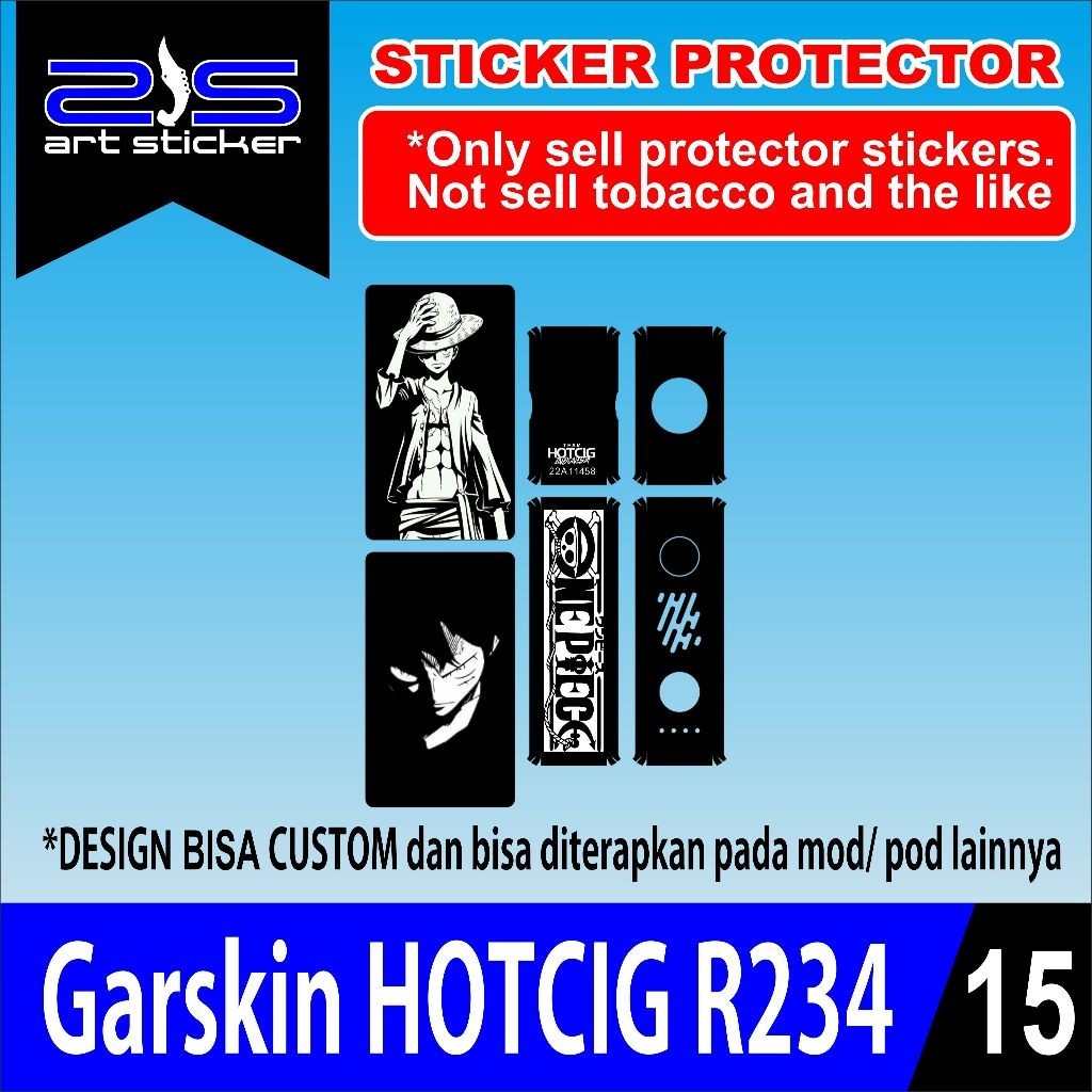 

Stiker HCR234 Luffy Black UV Varnish Printing