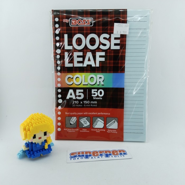 

Loose Leaf Isi Binder A5 Biru 50 Bigboss