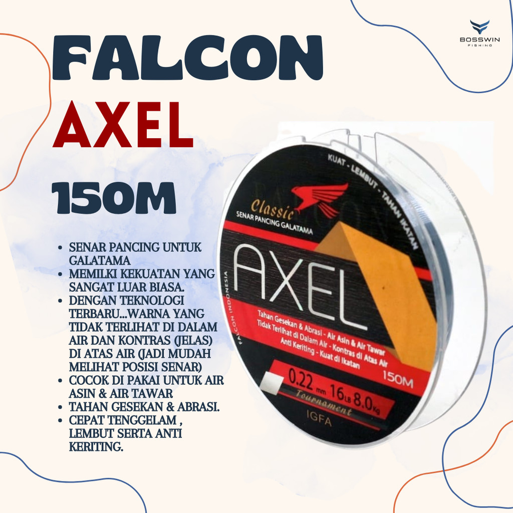 Senar Pancing Falcon AXEL 150 Meter Senar pancing Galatama