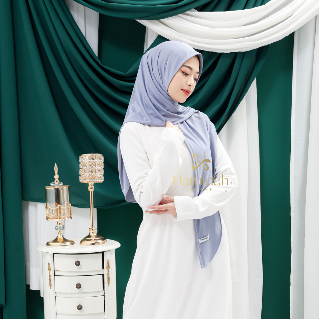 Hamidah- Hijab Segitiga Instan Soft Pad Antem Bahan Jersey Adem