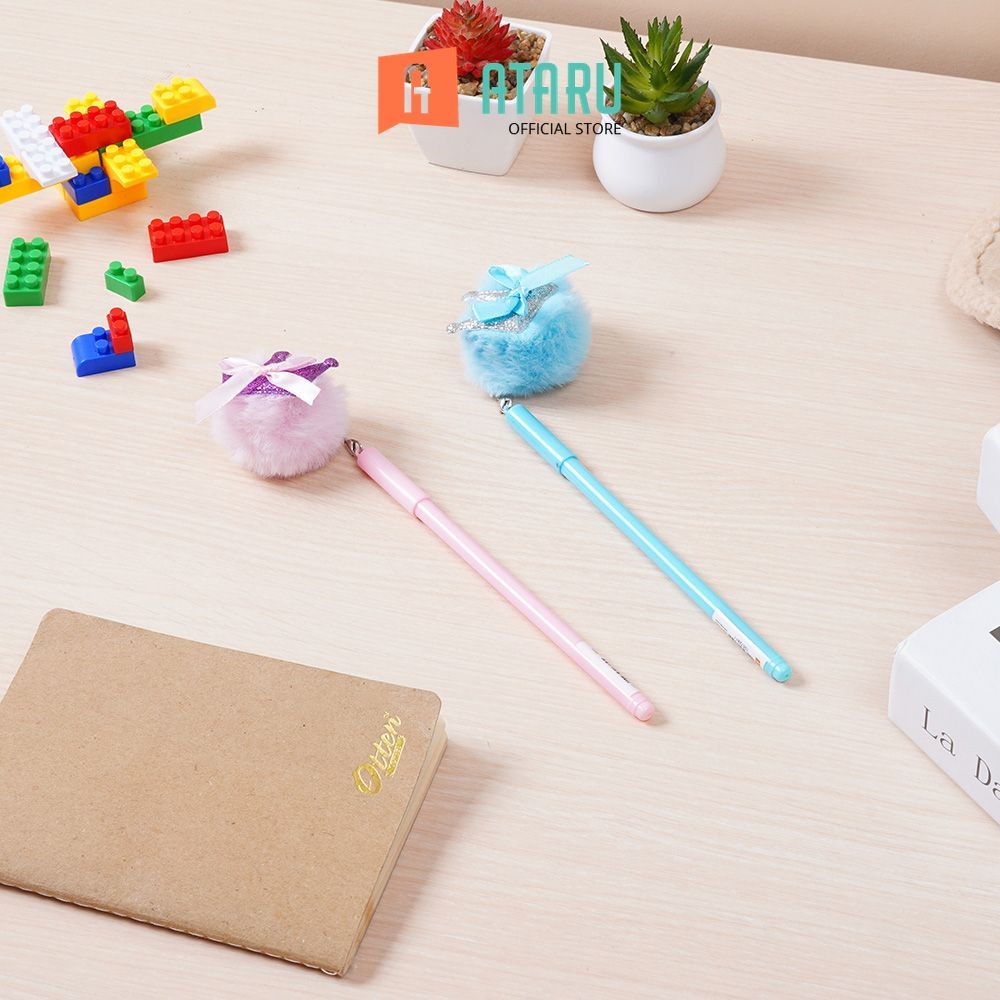 

Ataru Pulpen Pendant Bow Ball Random Pena Ballpoint Pen Bolpoin Alat Tulis Lucu