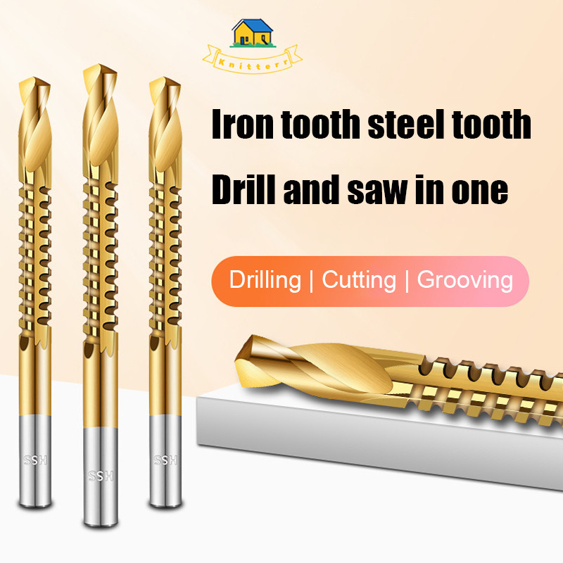 Bor Slot Pertukangan Kayu Bor Gigi Gergaji Baja Kecepatan Tinggi Bor Gigi Gergaji Batang Lurus Bor P