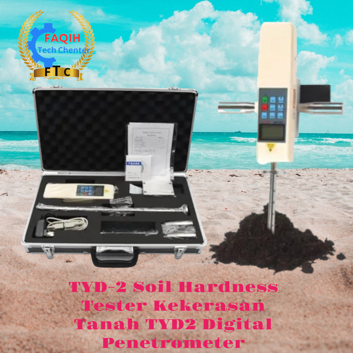 

TYD-2 Soil Hardness Tester Kekerasan Tanah TYD2 Digital Penetrometer