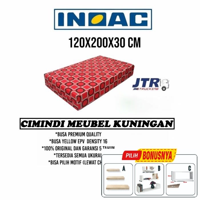 kasur busa inoac original 120x200x30 cm garansi 5 tahun