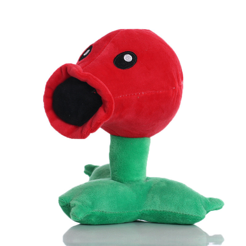 17cm Plants vs Zombies Fire Peashooter Plush Toys PVZ Plant Peashooter Plush Stuffed Toys Doll Gifts