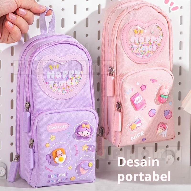 

kotak pensil aesthetic Tas PenaTempat Pencil Tas Pensil tempat alat tulis kapasitas besar