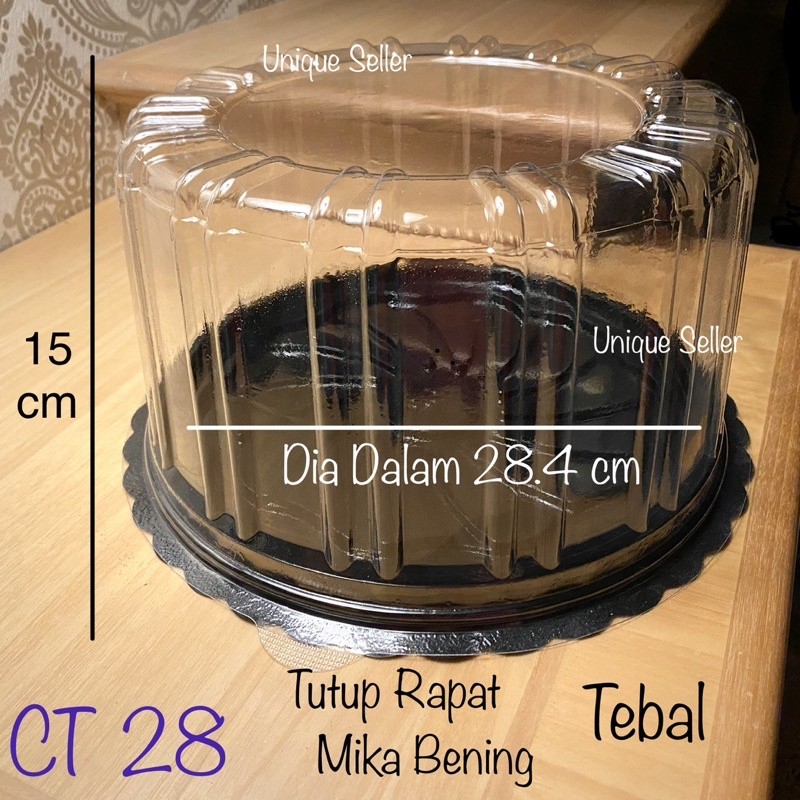 [1-6 pcs] Mika Tart CT 28 cm Tinggi 15 cm BULAT / Mika Kue Cake Tray BULAT CT 28cm / CT 28 BUNDAR BU