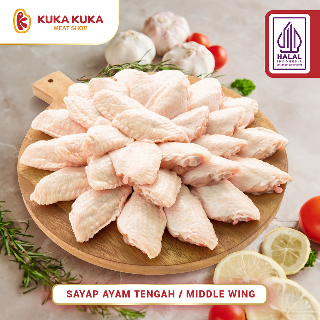 

Middle Wing / Sayap Ayam Frozen Segar - 500gram / 1kg