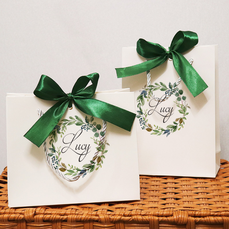 

Custom Name Flower Letter Paper Gift Bag Bachelorette Party Gifts Bags Personization Name Bridesmaid Gifts Paper Bags