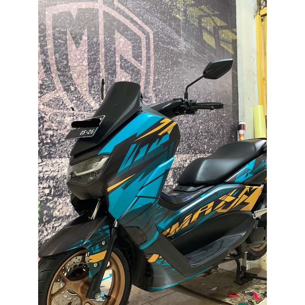 Stiker Decal Motor YAMAHA NMAX NEW FullBody Sticker Motif Biru Kuning HItam Waterproof Bisa COD 4