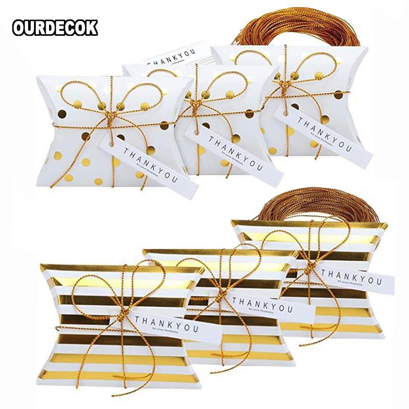

10pcs Pillow Shape kraft jewelry candy Box craft paper Wedding Favor Gift pie Party bags eco friendly