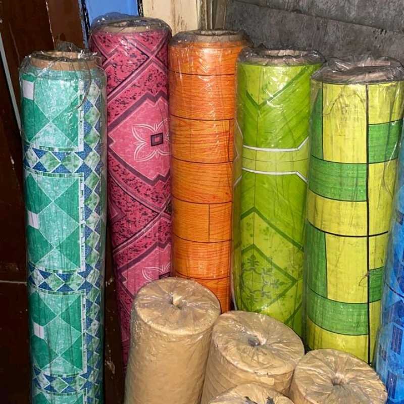 (GAS) Perlak Happy Fun 122cm X 15 Meter Karpet Tikar Alas Plastik Meteran Perlak Meja Lantai
