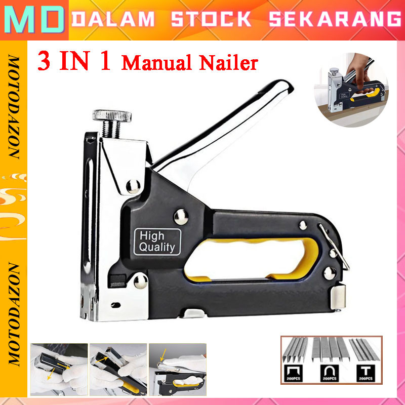 

【Stok Tersedia】Stapler Tembak Gun Tacker Alat Staples Paku Tembak 3in1 Multifungsi / Pistol Stapler Multifungsi / DIY Pelapis Pelapis Pistol Stapler