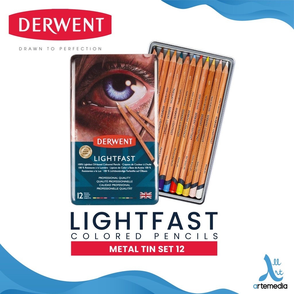 

Gramedia Surabaya - Derwent Lightfast 12 Pencil Color Metal Tin Set /2302719
