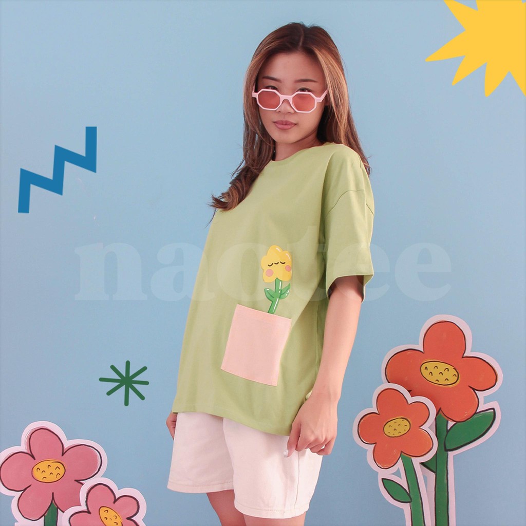 Oversized / Kaos Oversized Wanita - HAPPINESS - NAOTEE KAOS
