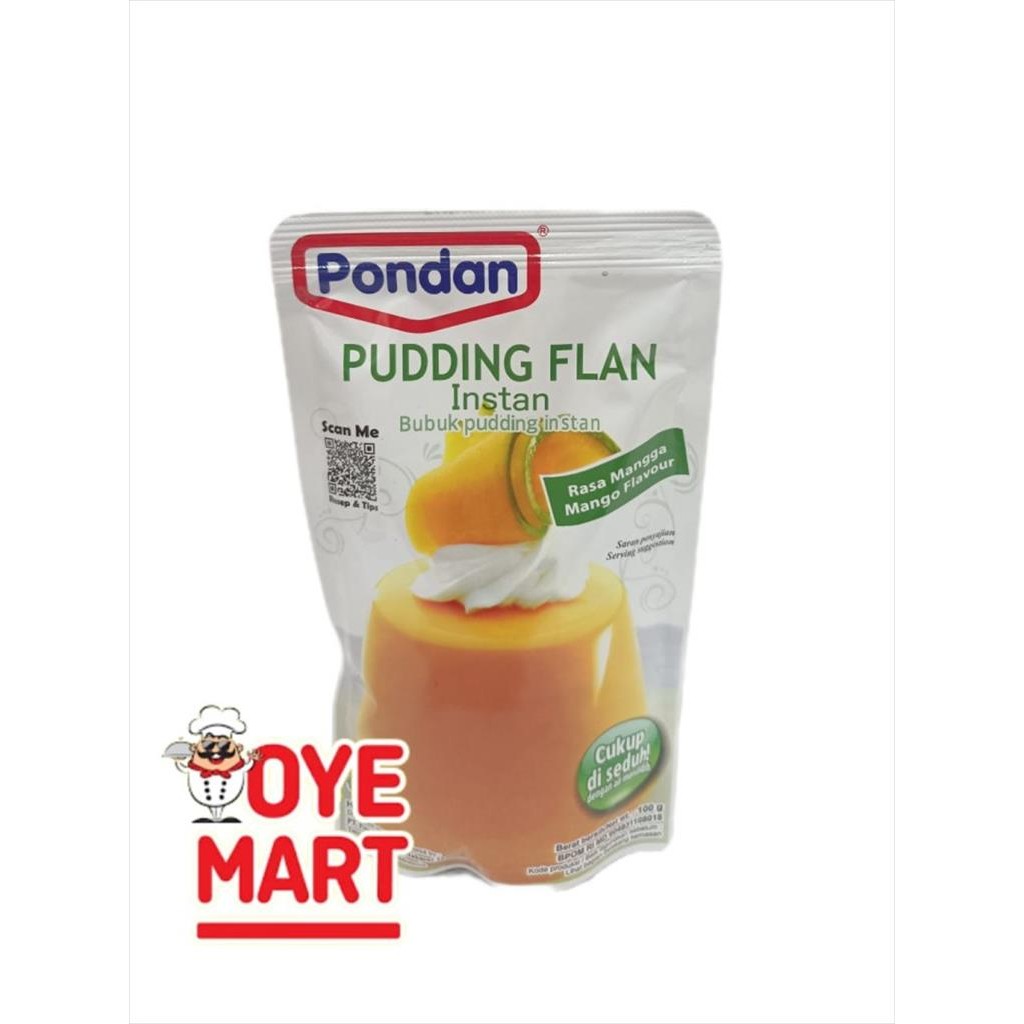 

PONDAN PUDDING INSTAN FLAN RASA MANGGA 100GR