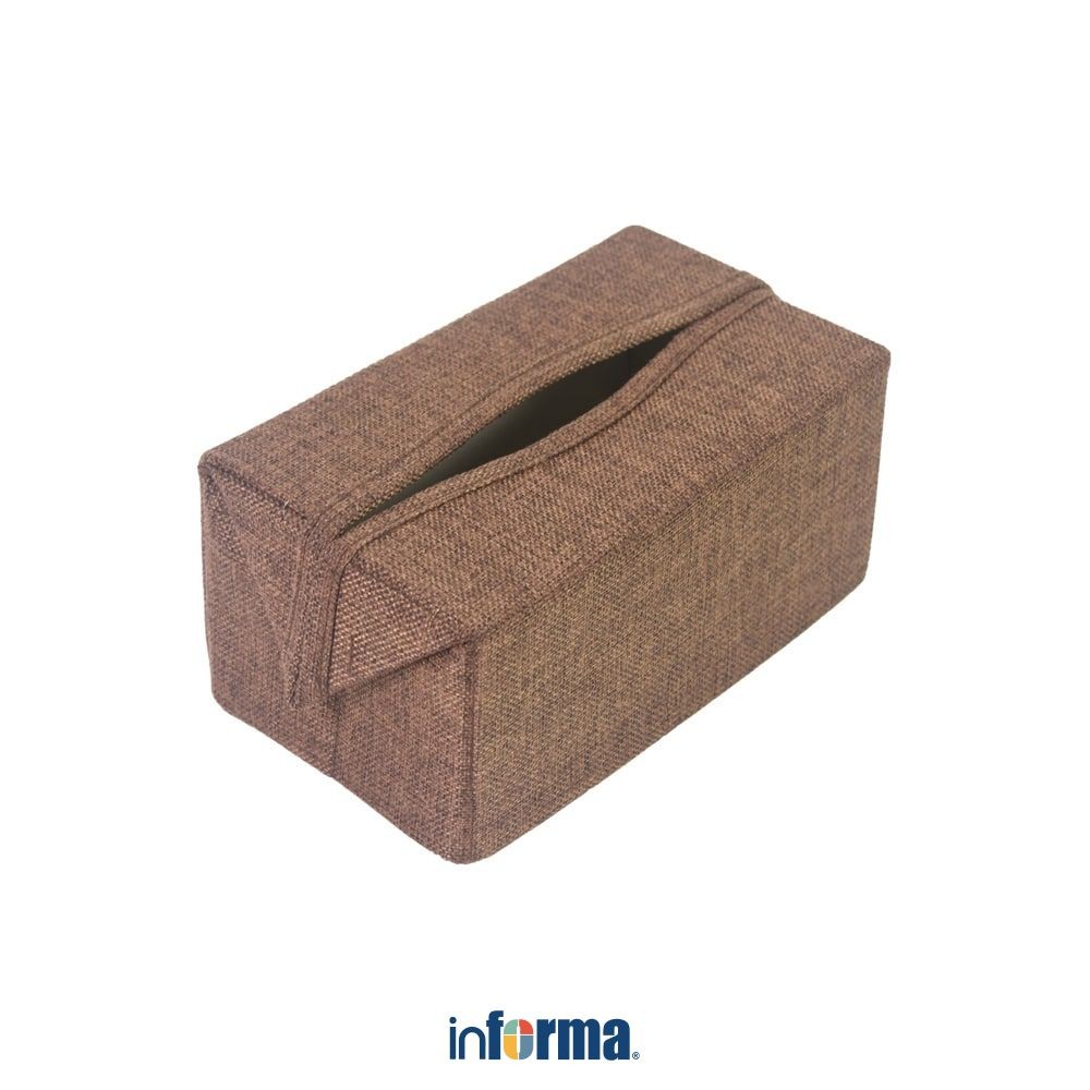 Informa Kotak Tisu Lipat - Cokelat Tissue Box Holder Tempat Tisu Aesthetic Wadah Penyimpanan Tisyu P