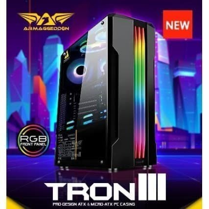 ARMAGEDDON Tron III - Micro ATX, ATX PC Case - Tempered Glass