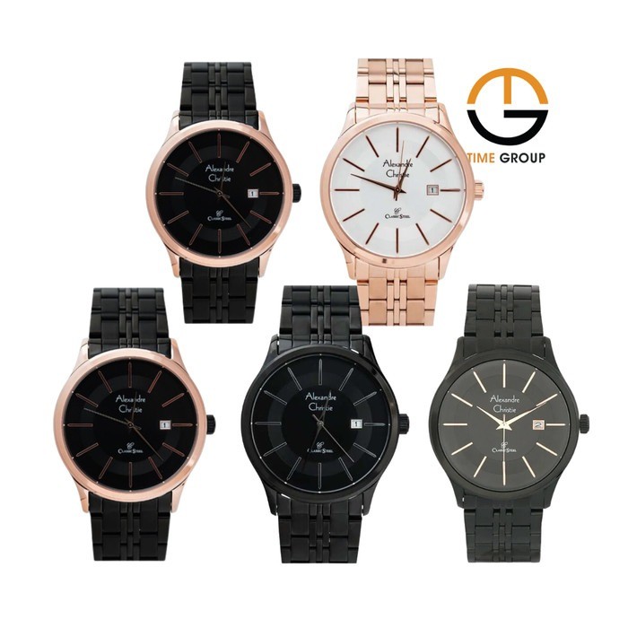 JAM TANGAN PRIA ALEXANDRE CHRISTIE AC8348 AC 8348 MD STAINLESS STEEL ORIGINAL