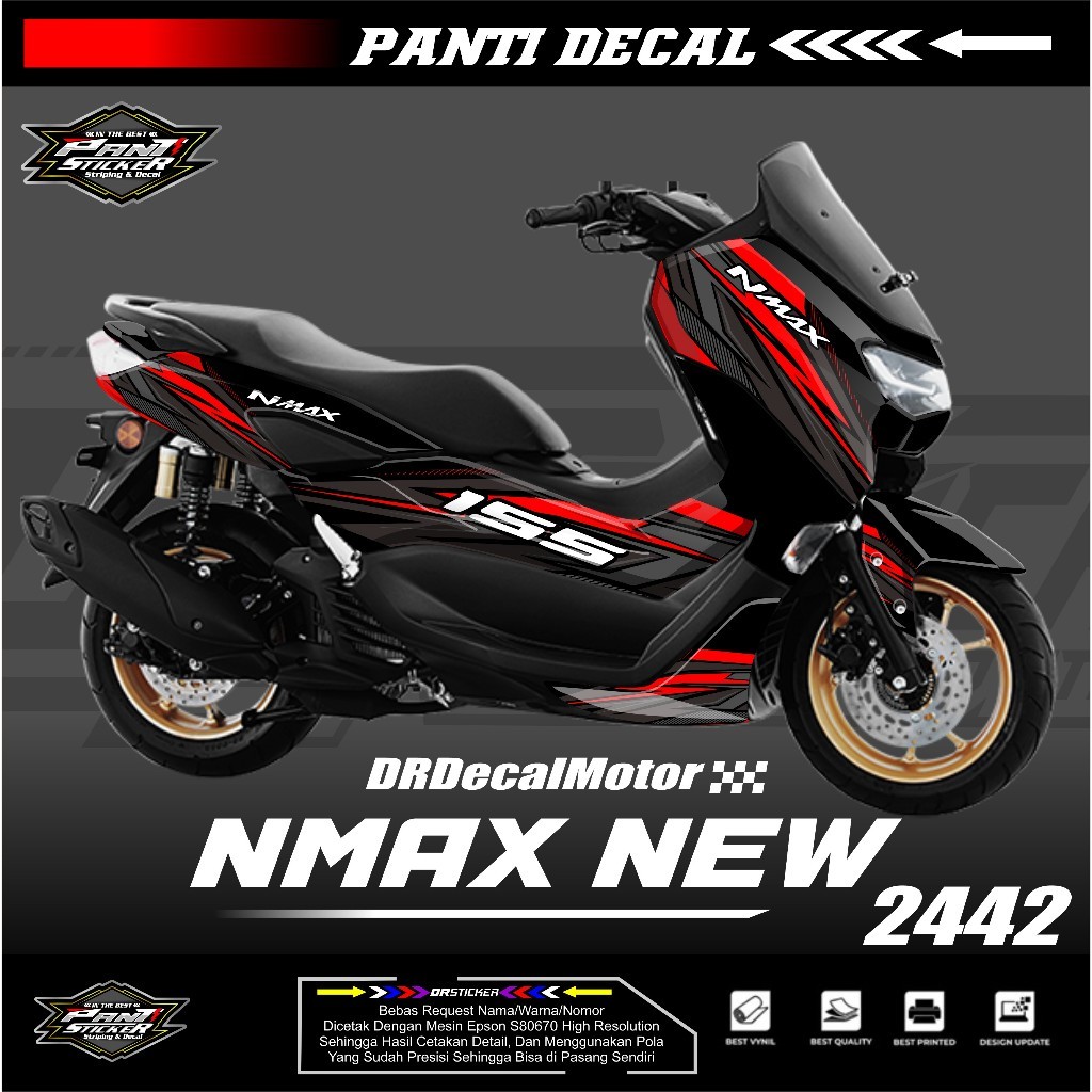 Decal New Nmax 155 stiker Skotlet Fullbody Variasi-Decal stiker nmax new / stiker nmax full body