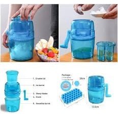 ACEH.UMI  Mesin Es Serut MANUAL/Serut Mini Ice Crusher Parutan Es Batu Mini Praktis