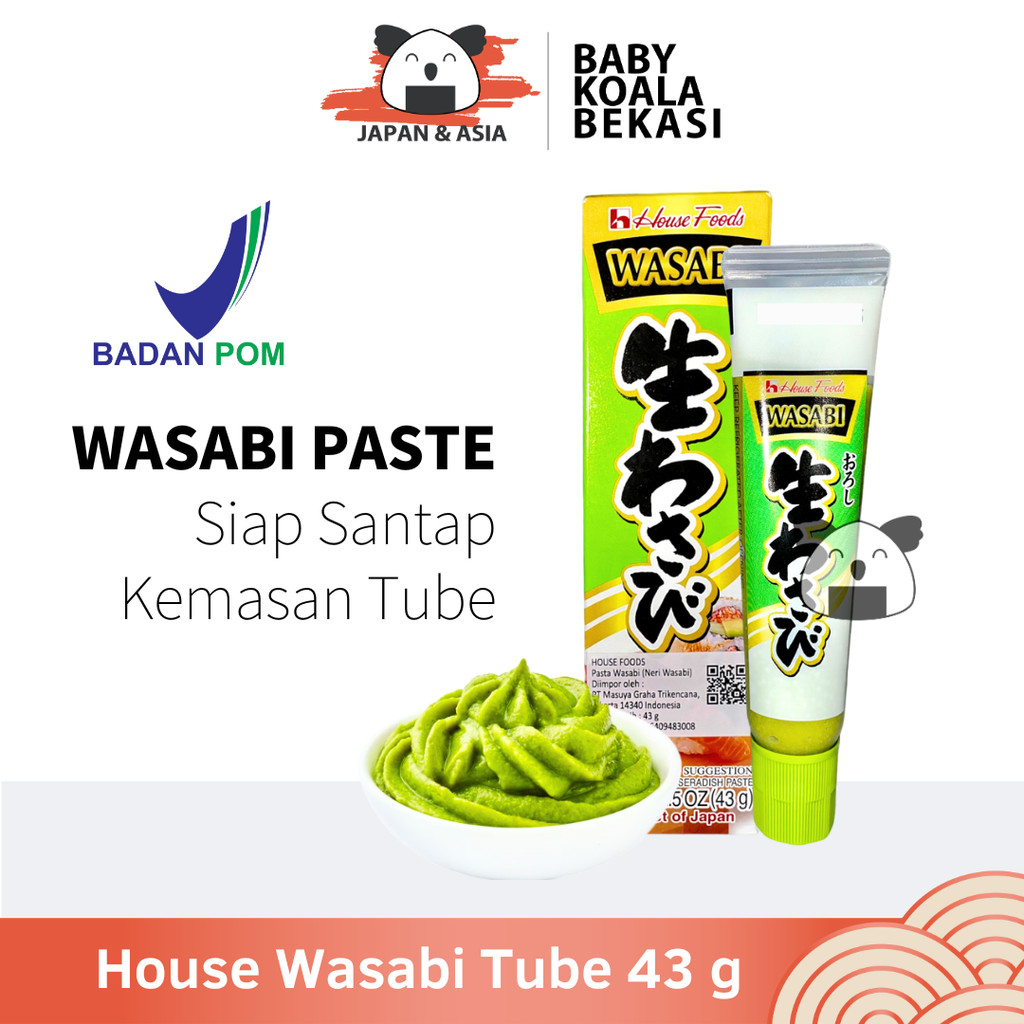 

HOUSE Wasabi Paste Tube Pasta Wasabi 43 g │ Horseradish Import for Sashimi -Bekasi