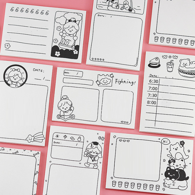 

[WRSR27] STICKY NOTES MOTIF KARTUN LUCU / MEMO TEMPEL KARTUN / MEMO REMINDER TEMPEL / STICKY TO DO LIST KARTUN / STICKY NOTES
