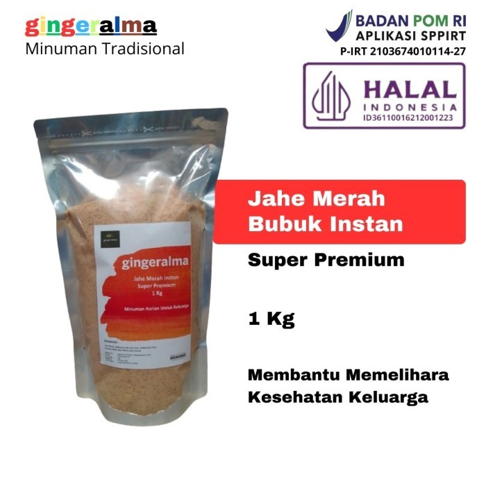 

Gingeralma Jahe Merah Bubuk 1 Kg Super Premium TEG